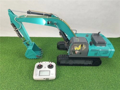 Remote Control Hydraulic Excavator Metal RC Toy Cool Engineering Model